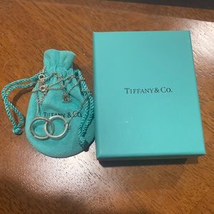 Authentic vintage rare retired interlocking sterling silver circles necklace